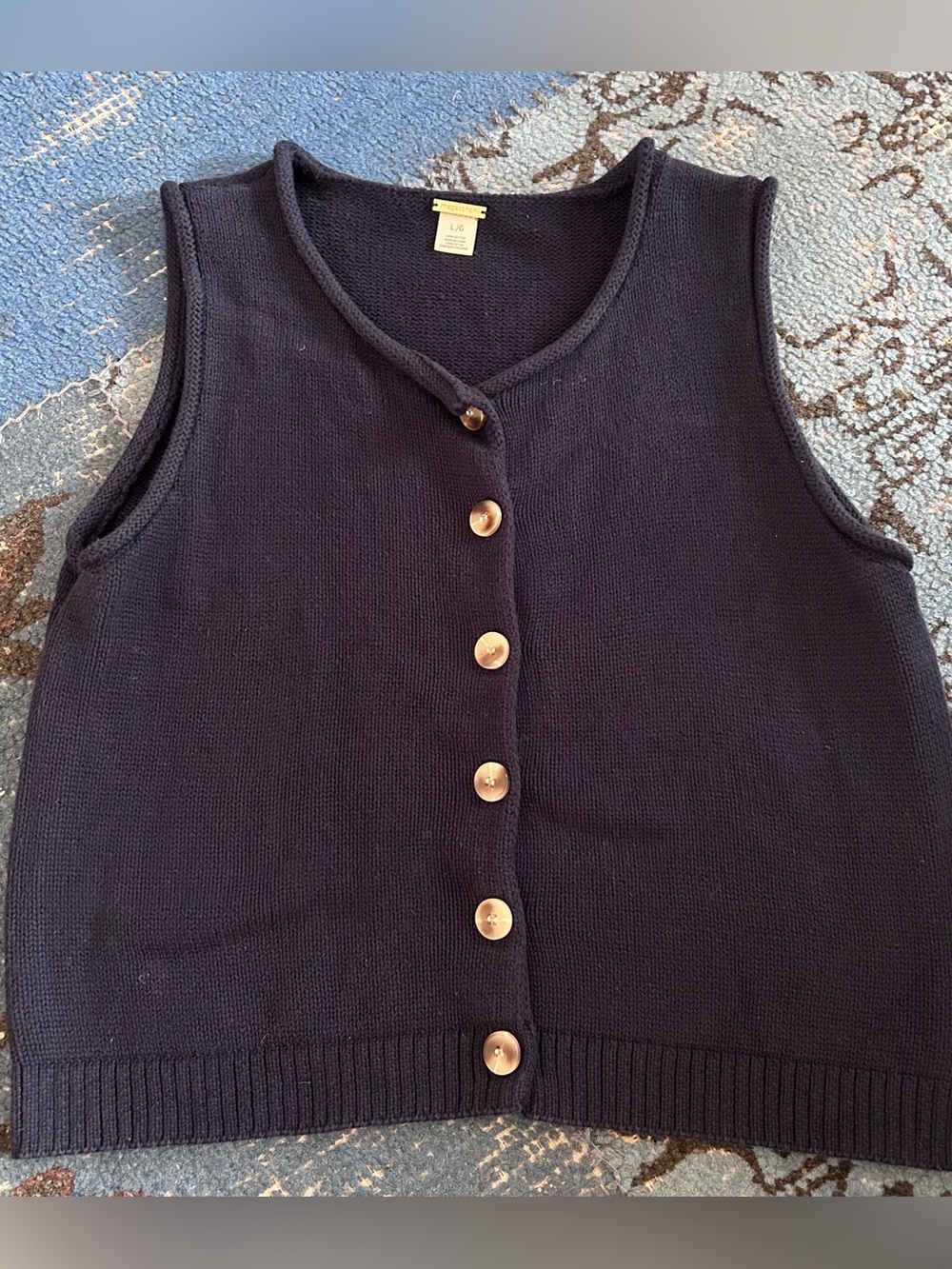 Cotton navy vest